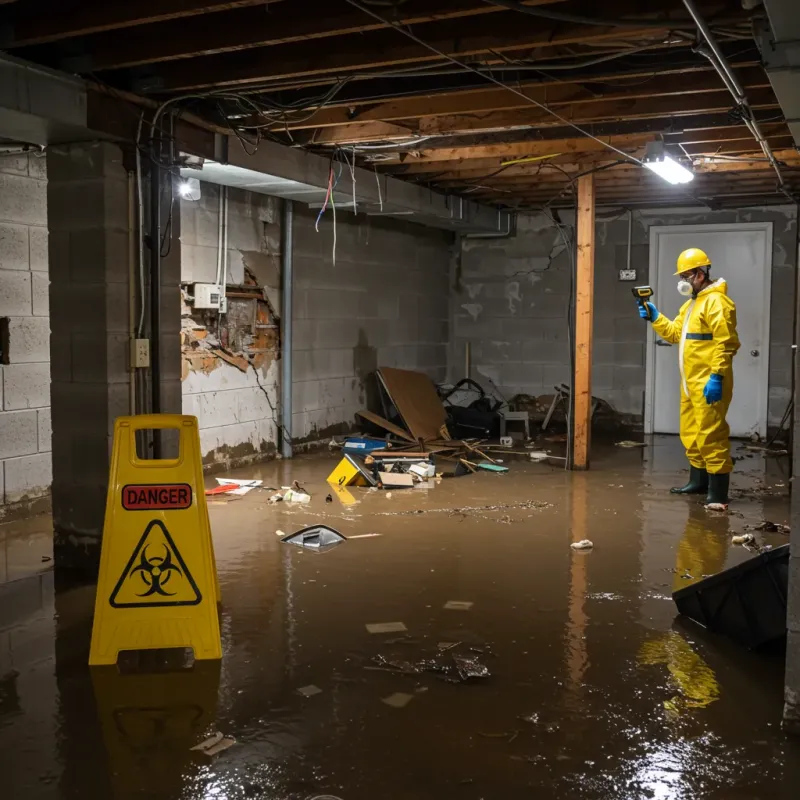 Flooded Basement Electrical Hazard in Goodland, IN Property