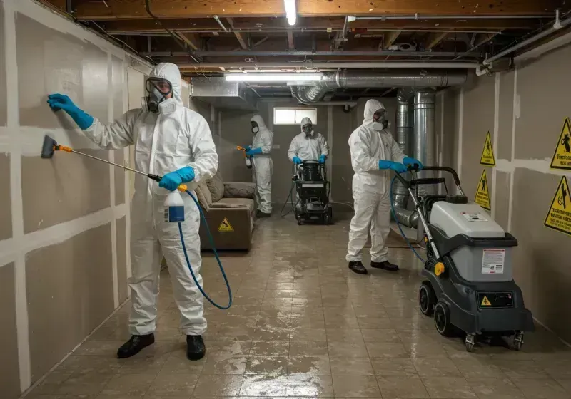 Basement Moisture Removal and Structural Drying process in Goodland, IN